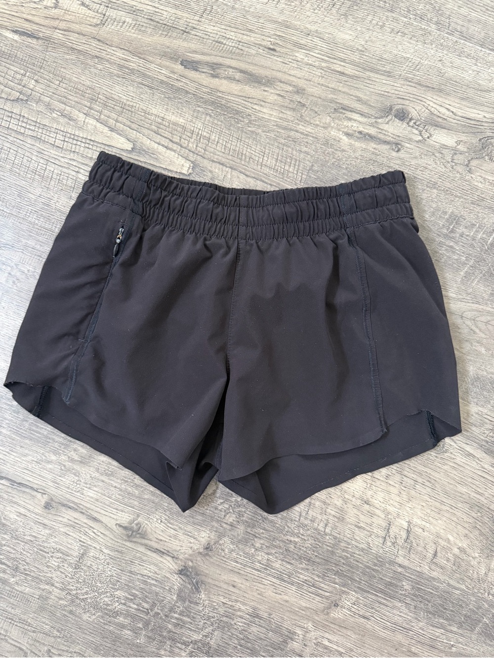 Athleta Black Girls' Running Shorts with Zipper Pocket